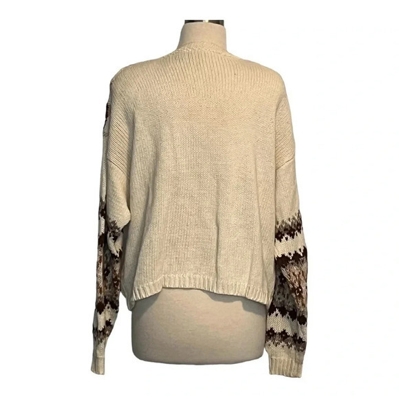 Vintage Red Camel Alpine Chunky Sweater Alpaca Snowflakes Cardigan Size Large - Picture 8 of 10